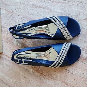 Blue womens dress shoes size 10 narrow